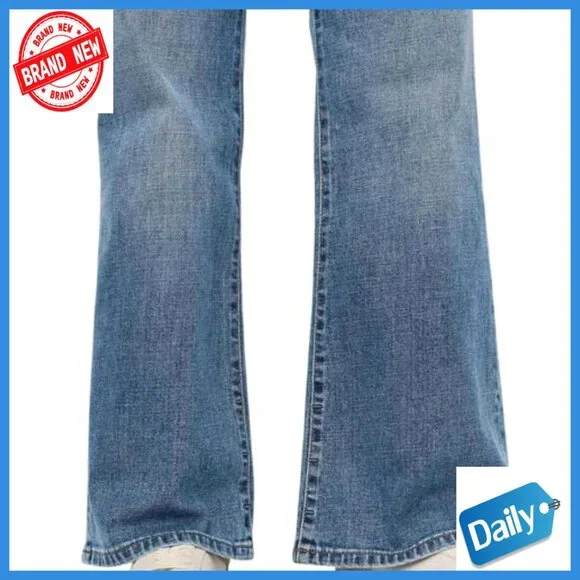 Midweight Performance Denim Wide Leg High Rise Stretch Jeans